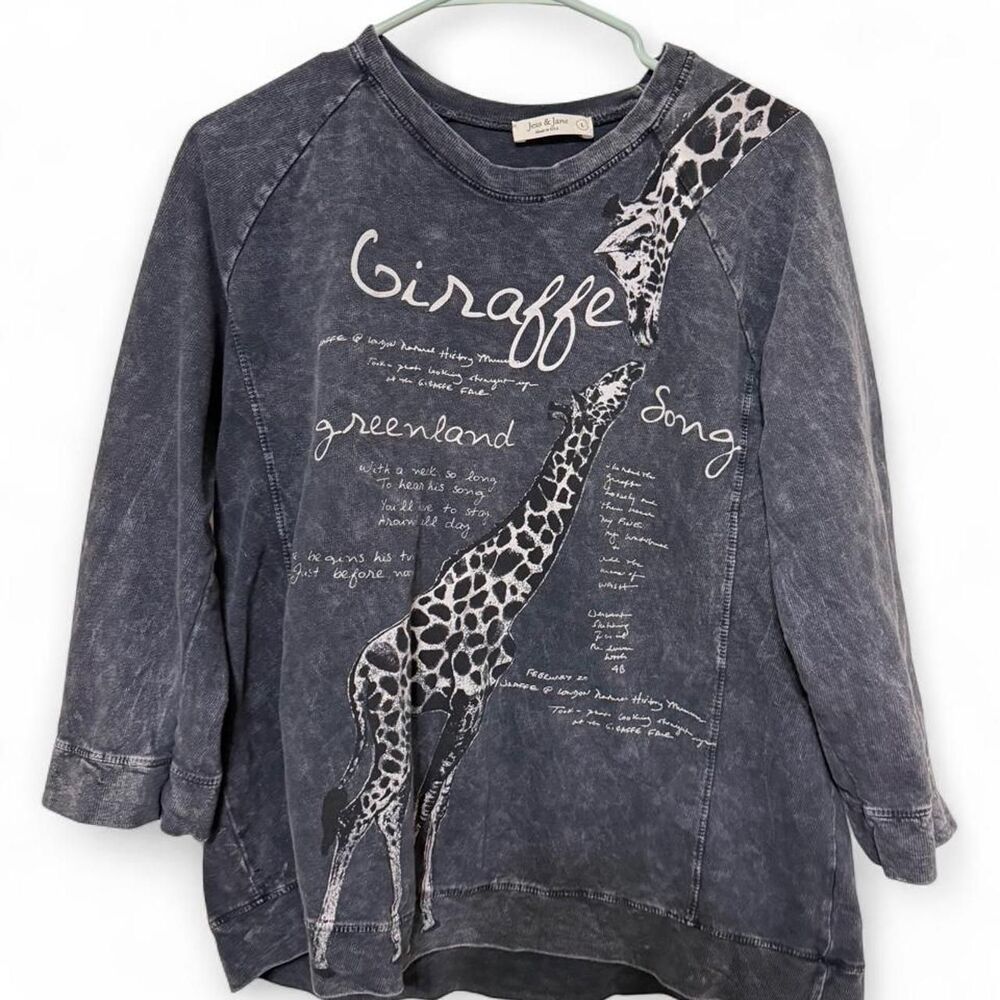 Jane-jane Women's Grey and Blue Shirt